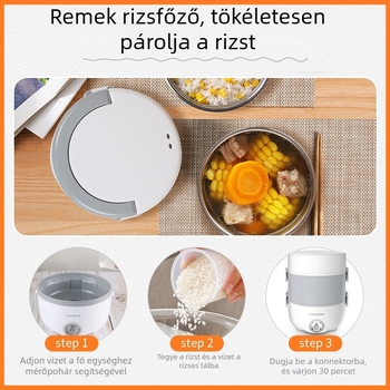 ORB-152 Többcélú elektromos ebédbox, dugaszolható fűtéssel, hordozható szigetelt ételtároló