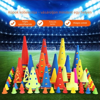 PVC edzőkúpok futball- és kosárlabda-edzéshez, akadályok, négyszögletes kúpok