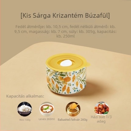Nordic stílusú hordozható ebédes doboz kerámiás, hermetikus tálkával, mikróban használható, otthonra és az irodába, frissen tartja az ételt