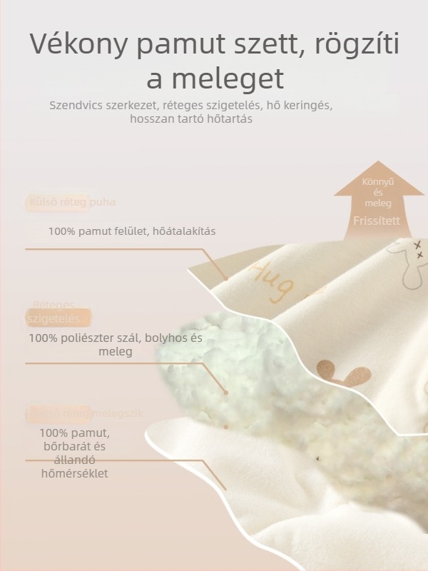Baba két darabos melegítő szett, otthoni viselet, magas derekú, vastag anyag