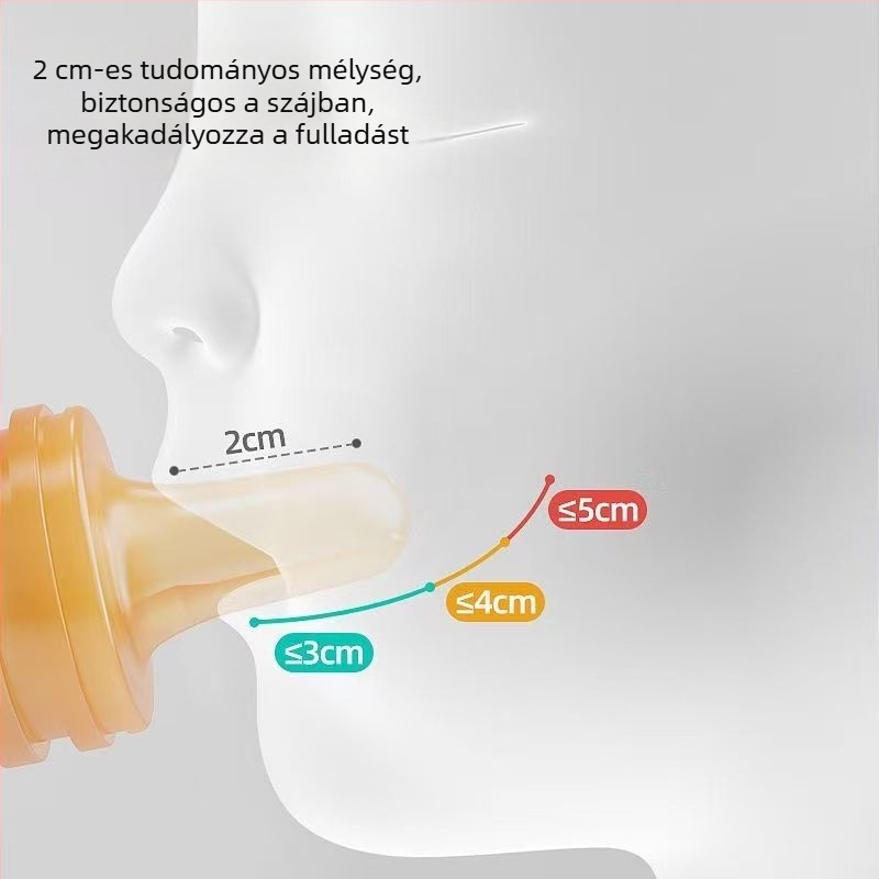 Három az egyben baba etetőkanál — szilikonos rágókanál préselős kialakítással gyümölcs- és zöldséppüréhez