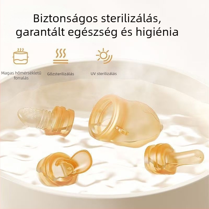 Három az egyben baba etetőkanál — szilikonos rágókanál préselős kialakítással gyümölcs- és zöldséppüréhez