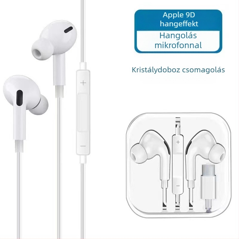 Vezetékes fülhallgató mikrofonnal és inline vezérléssel, 3,5 mm, 1,2 m, négy dinamikus meghajtó