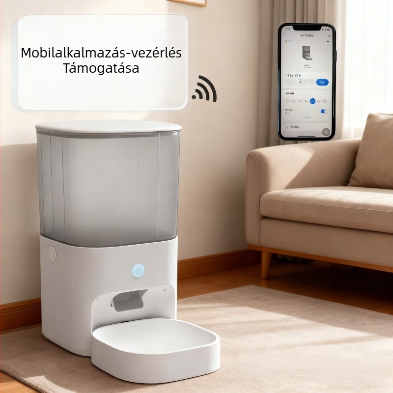 Kutyák és macskák számára automata etető, időzített adagolás és távoli vezérlés