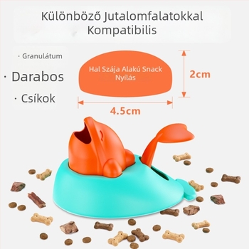 Kutyák képzési etetőjáték snack-adagolóval — interaktív jutalomadagoló granulátumokhoz, kockákhoz és csíkokhoz