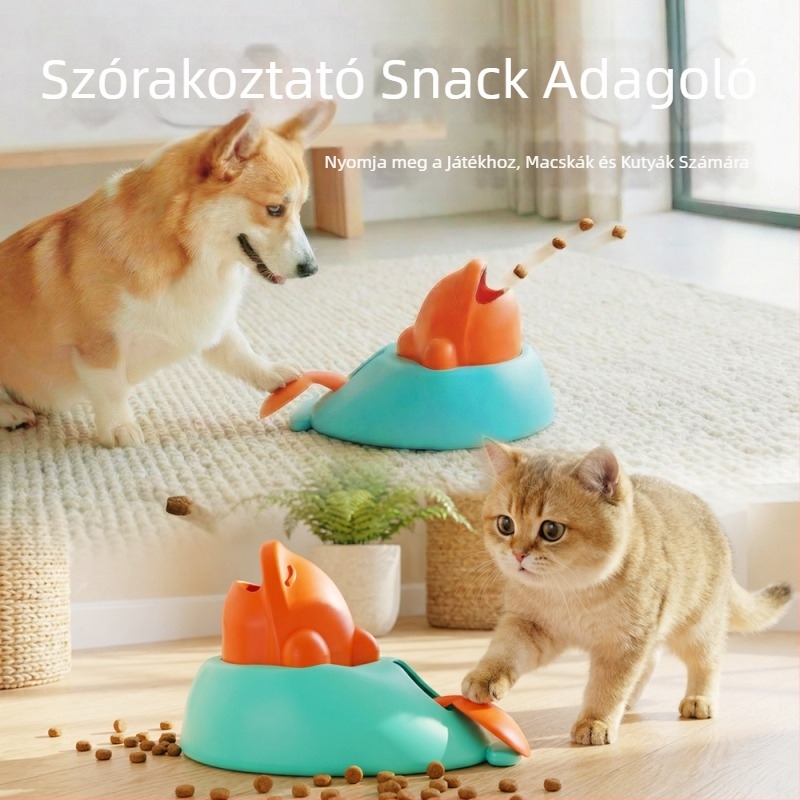 Kutyák képzési etetőjáték snack-adagolóval — interaktív jutalomadagoló granulátumokhoz, kockákhoz és csíkokhoz
