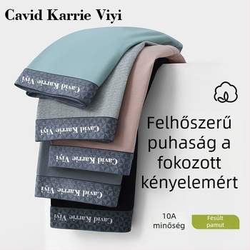 CavidKarrieViyi pamut mintás férfi boxer, középmagas derekú, laza szabású, lélegző, antibakteriális