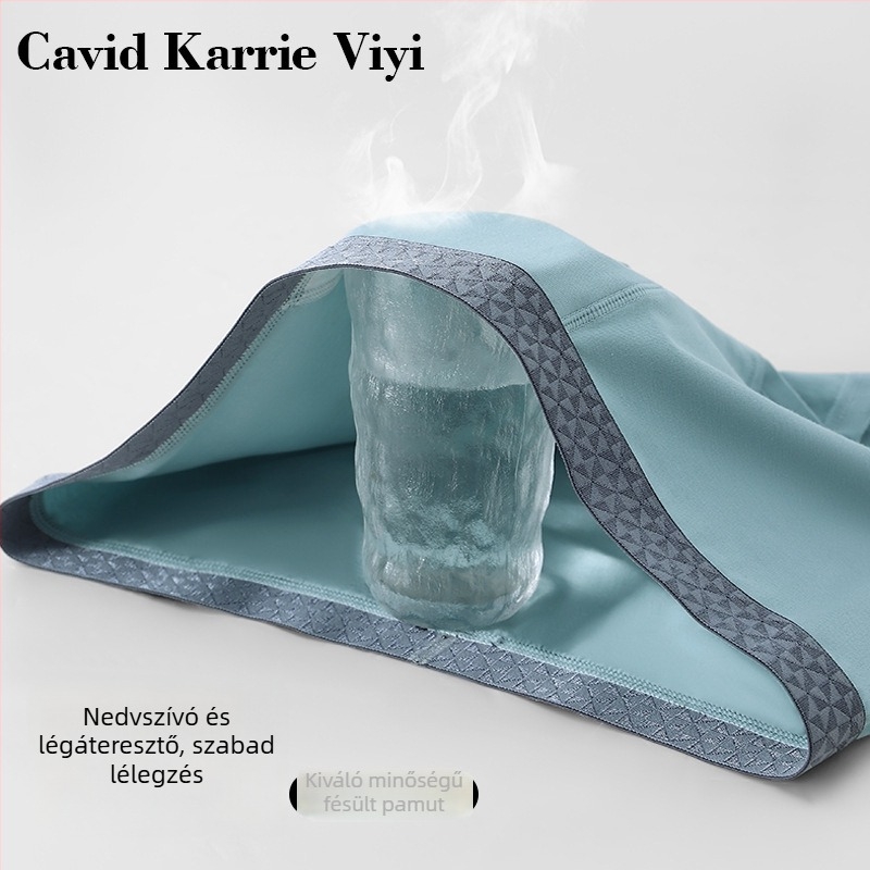 CavidKarrieViyi pamut mintás férfi boxer, középmagas derekú, laza szabású, lélegző, antibakteriális