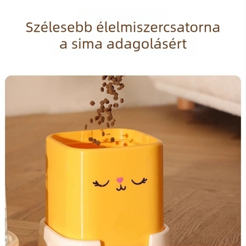 Macska vízadagoló és automata etető, csendes működés