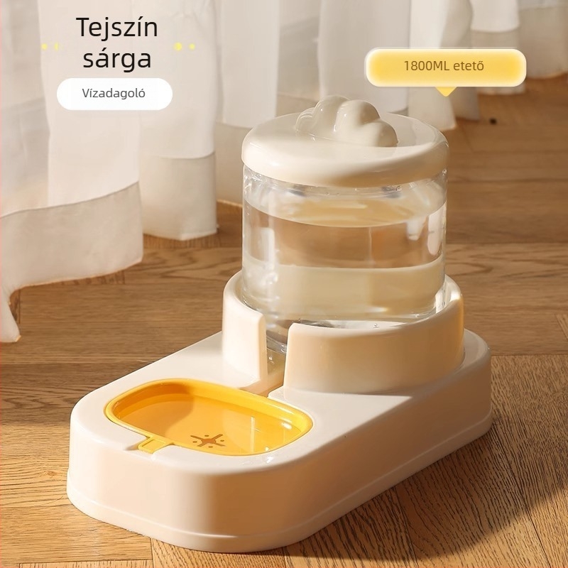 Macska vízadagoló és automata etető, csendes működés