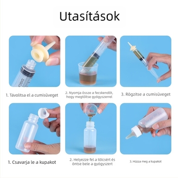 Macska- és kölyökkutya tejpalack puha szilikon etetőbimbóval
