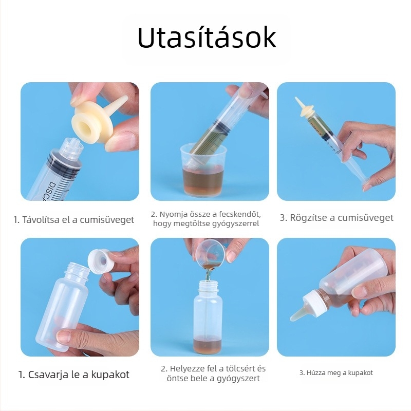 Macska- és kölyökkutya tejpalack puha szilikon etetőbimbóval