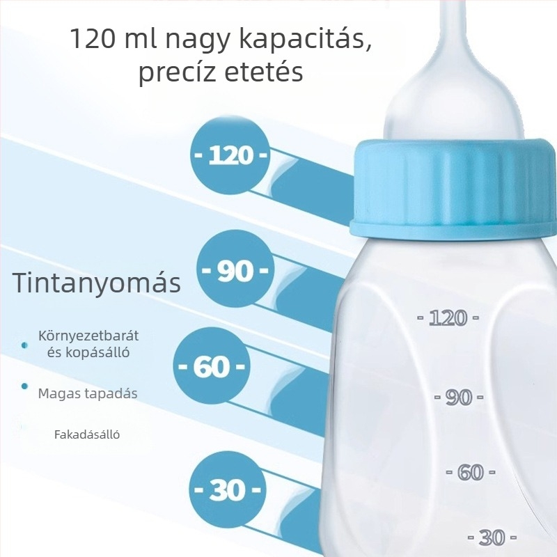 Szilikon cumisüveg macskáknak, kis bimbóval – tejfeeder újszülött kiscicáknak és kölyköknek