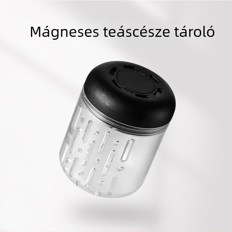Snap-on teafőző a tea és víz elválasztásához, teafűrő, szűrő és teagolyó; kompatibilis műanyag bögrékkel és termoszokkal.