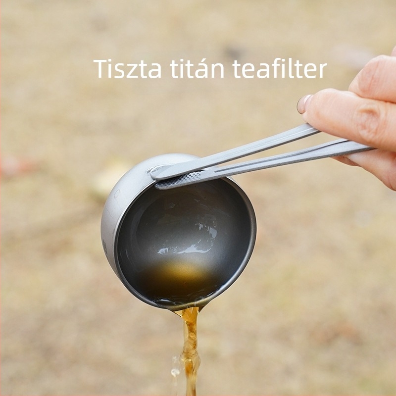 Titánium teacsipesz és csipesz teaceremóniához, égési sérülés elleni védelem