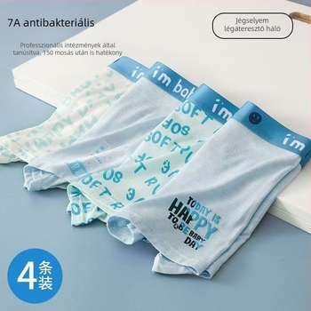 Tinédzser fiúk számára tervezett boxer rövidnadrág modal-pamut Ice Silk anyaggal