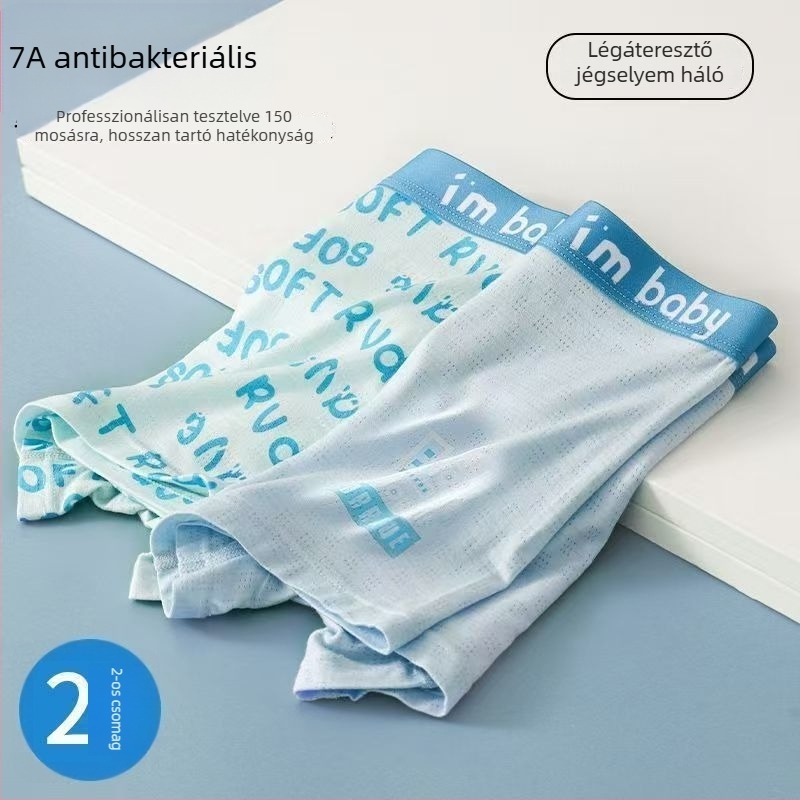 Tinédzser fiúk számára tervezett boxer rövidnadrág modal-pamut Ice Silk anyaggal