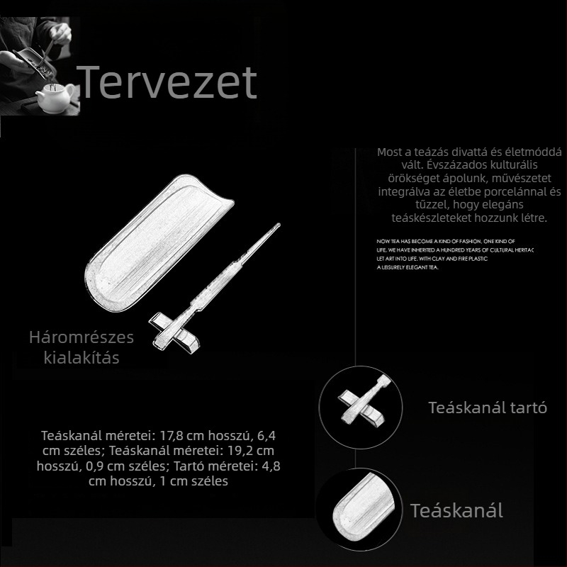 Bambusz teaceremónia készlet, három darabból álló: teázó tű, teáskanál és teacsipesz; teadegustációs doboz; kézzel készített lótusz teáskészlet; hat úriember szett