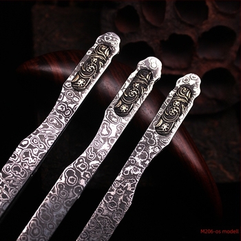 Damascus Copper Flower sorozat teacsipesz, integrált tea eszköz a teaceremóniához, M206