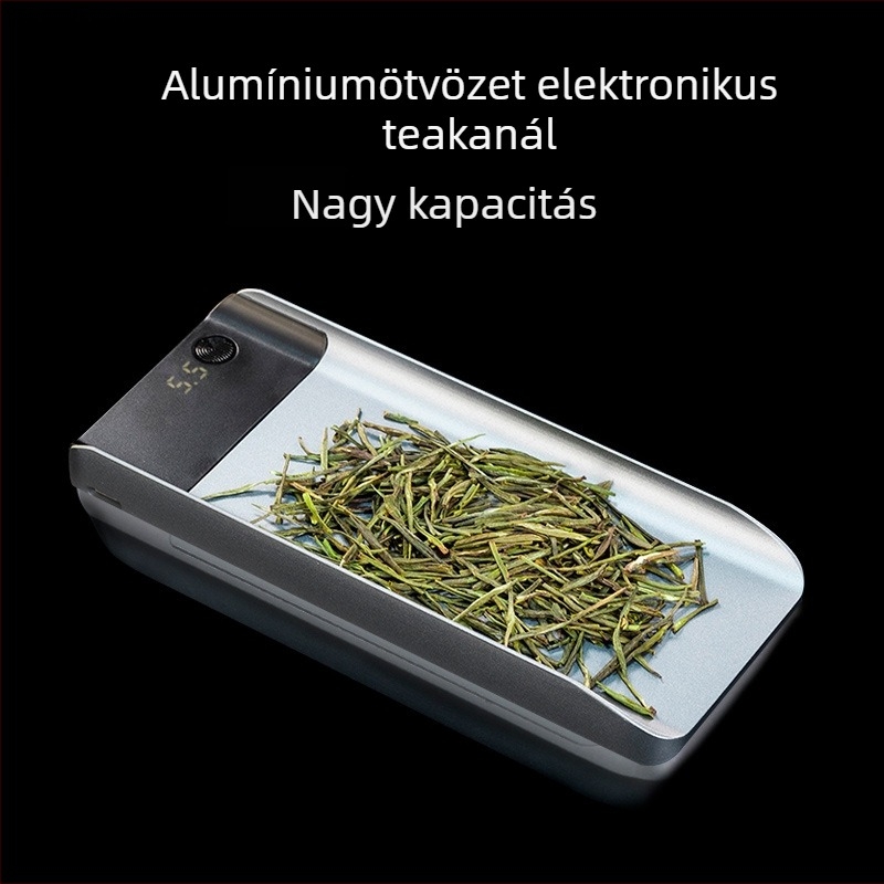 Rongshan Hall alumínium ötvözetű elektronikus teavizsgáló mérleg, teás eszközök és teaszertartás-kiegészítők