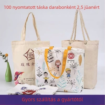 Vászon táska személyre szabott logóval és nagy kapacitással