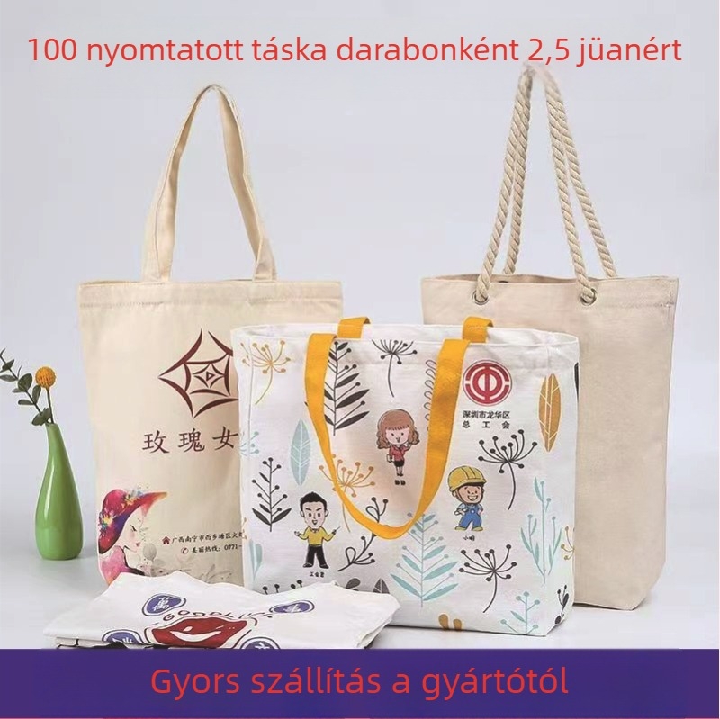 Vászon táska személyre szabott logóval és nagy kapacitással