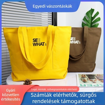 Raktáron lévő üres vászon tote táska testre szabható logónyomtatással és flocking nyomtatással, kiváló minőségű vászon