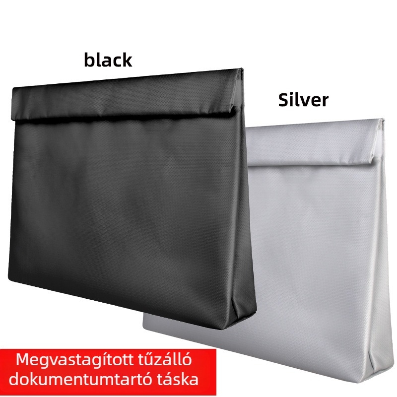 YND Tűzálló dokumentumtáska szilikonból, vízálló boríték-stílusú tároló, otthoni és irodai használatra