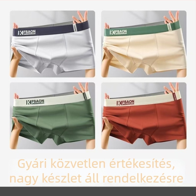 Férfi lélegző középmagas derekú boxer brief – kényelmes nyári alsónemű