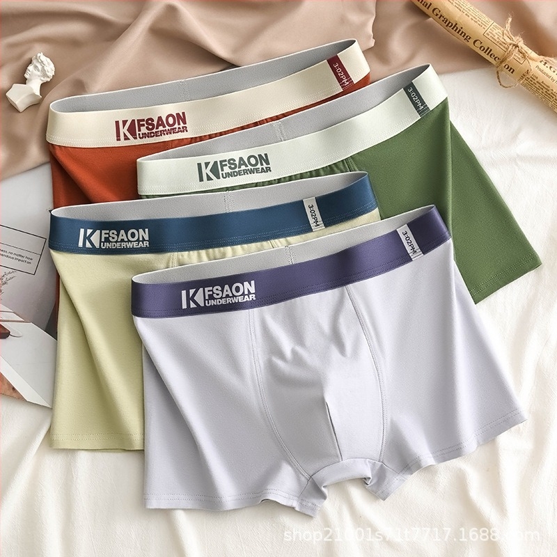 Férfi lélegző középmagas derekú boxer brief – kényelmes nyári alsónemű