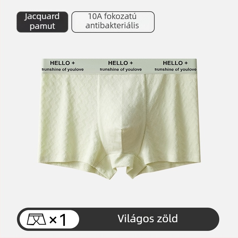 Férfi pamut antibakteriális jacquard légáteresztő boxeralsók