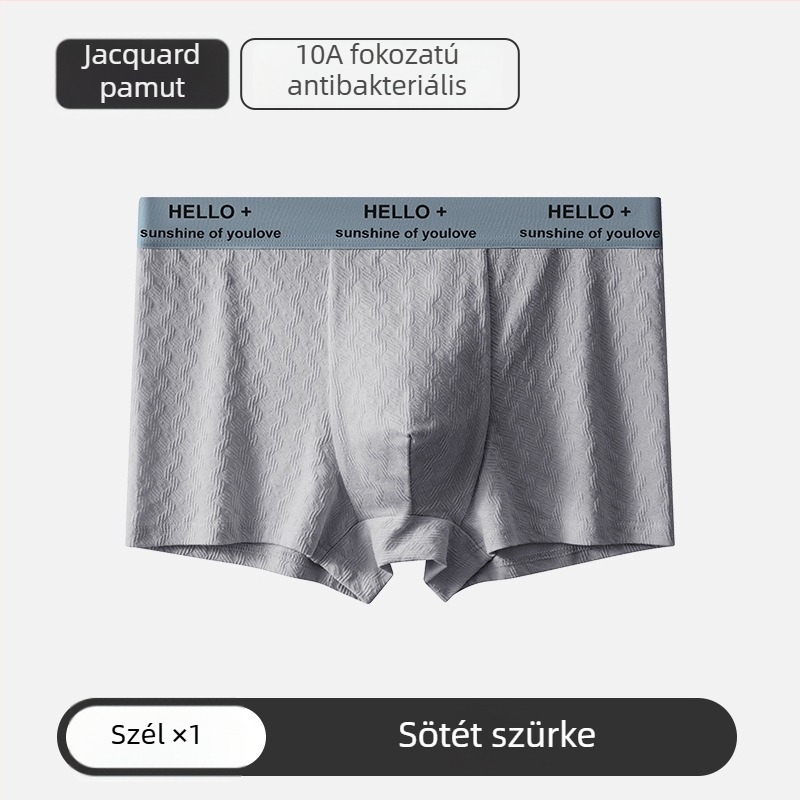 Férfi pamut antibakteriális jacquard légáteresztő boxeralsók