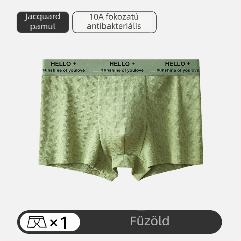 Férfi pamut antibakteriális jacquard légáteresztő boxeralsók