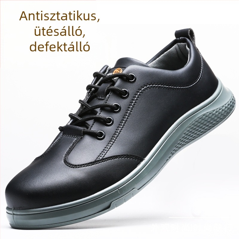 Maibang JYX antistatikus biztonsági cipő PU talppal, fehér, lélegző, ütés- és szúrásálló