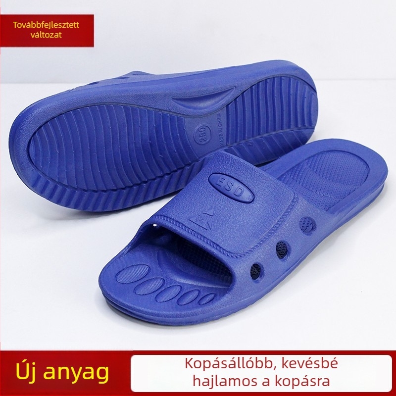Uniszex antistatikus papucs SPU anyagból, légáteresztő tiszta helyiségekhez