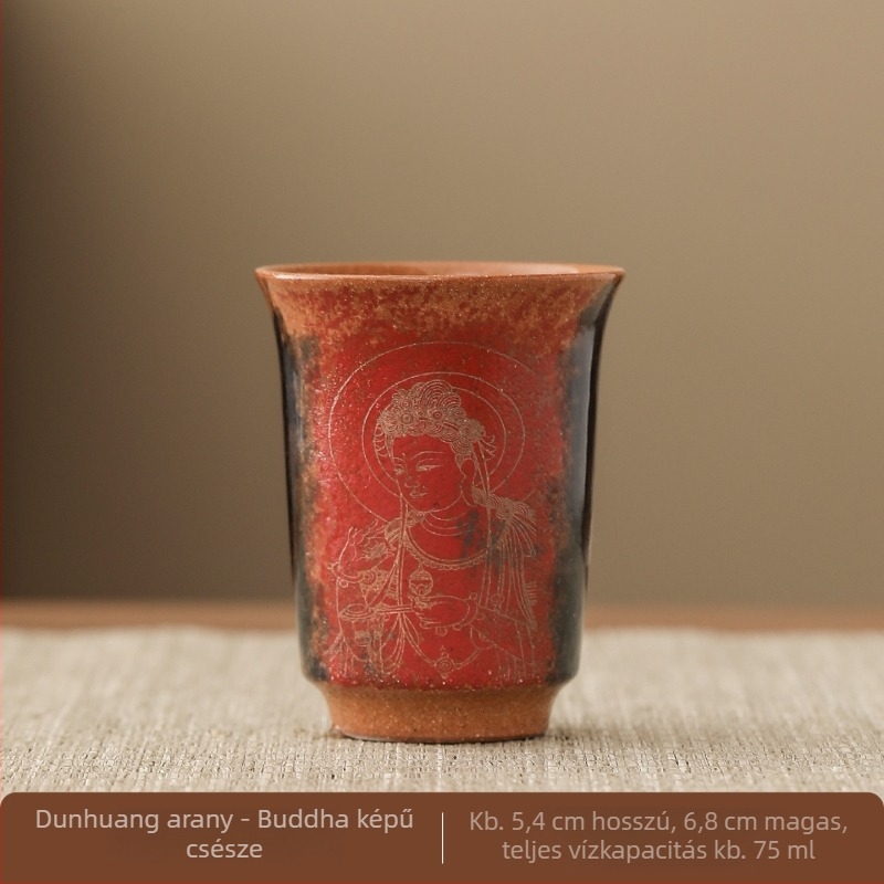 Kintsugi Zen-stílusú vintage teáscsésze, illatos kerámia csésze, egy személyre szóló kiszolgálás