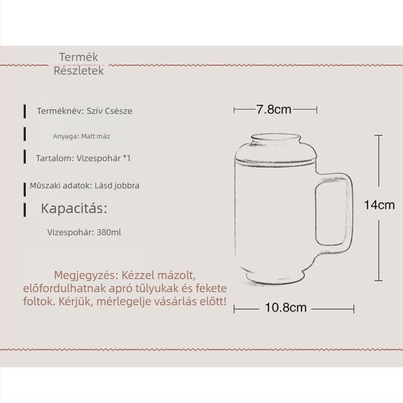 Fehér porcelán teáscsésze matt glazúrral, modern minimalist stílus, koncentrikus forma, nagy kapacitás