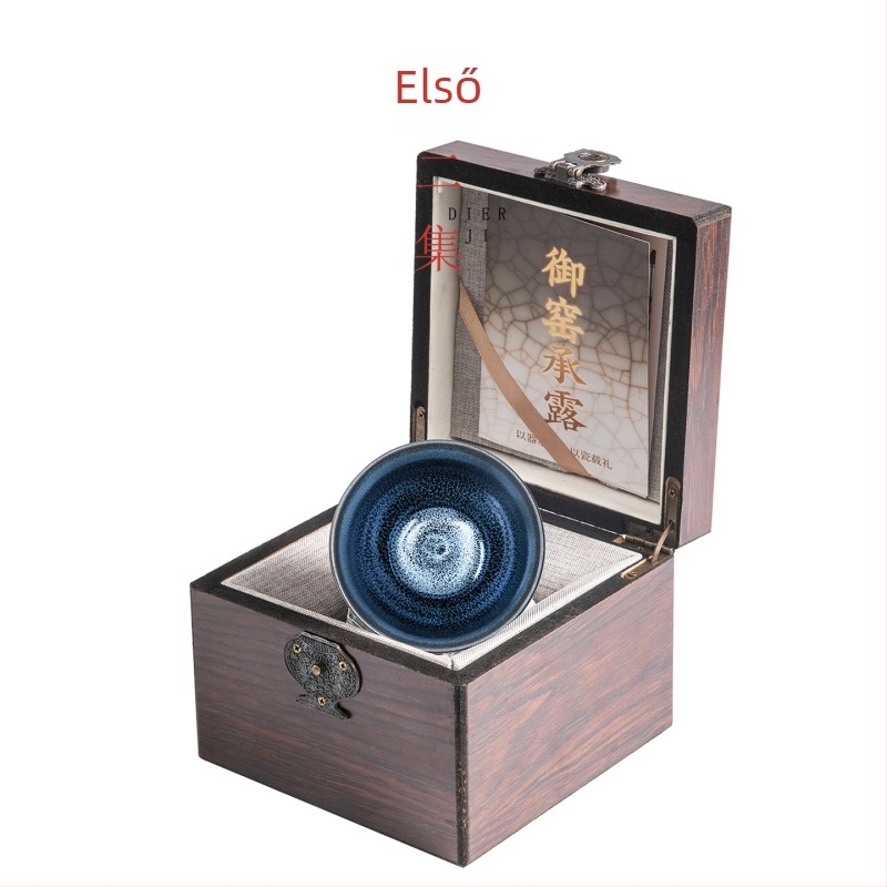 Kék Qilin retro Jian ware teáscsésze férfiaknak, személyes használatra, kiváló minőség