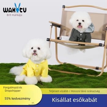 Wakytu Kisméretű Kutya Esőkabát – Reflektív, Vízálló és Szélálló, Teljes Négy Láb Fedés, Nyári Poncsó
