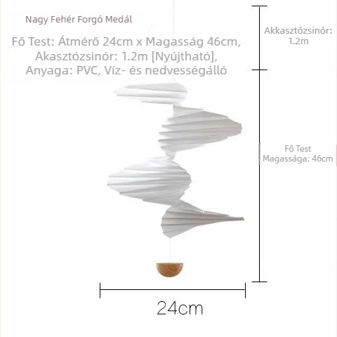 Egyensúlyban lógó dísz, örvénylő légáramlat, némán szélcsengő medál, skandináv stílusú otthonhoz, beltéri terekhez vagy balkonhoz