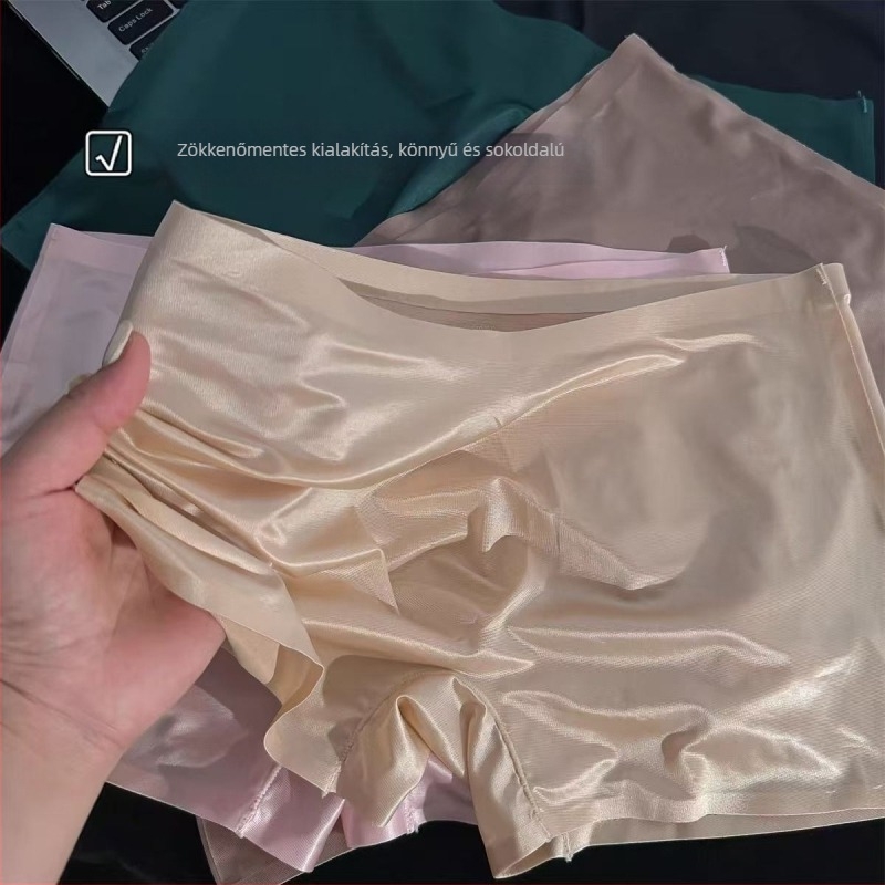 Férfi jégselyem varrat nélküli boxer briefek, átlátszó, 3D gyöngyházfényű