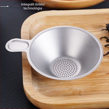 Tiszta titán teafilter, egy darabból álló kivitel, többfunkciós teafőző finom hálóval, tartós