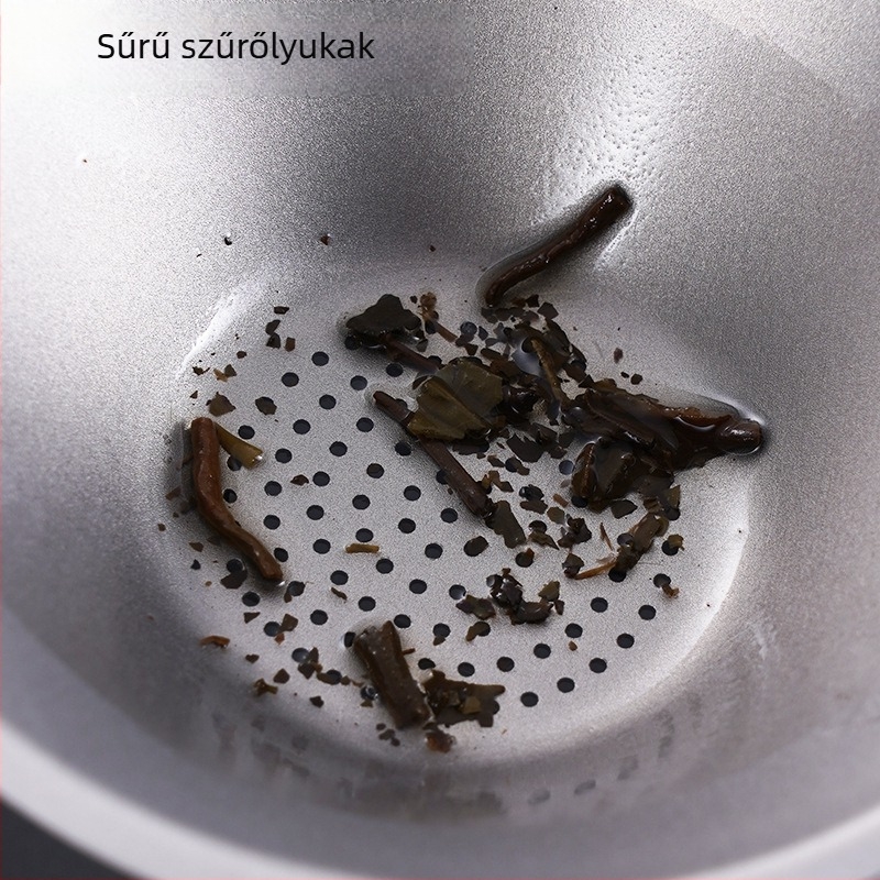 Tiszta titán teafilter, egy darabból álló kivitel, többfunkciós teafőző finom hálóval, tartós