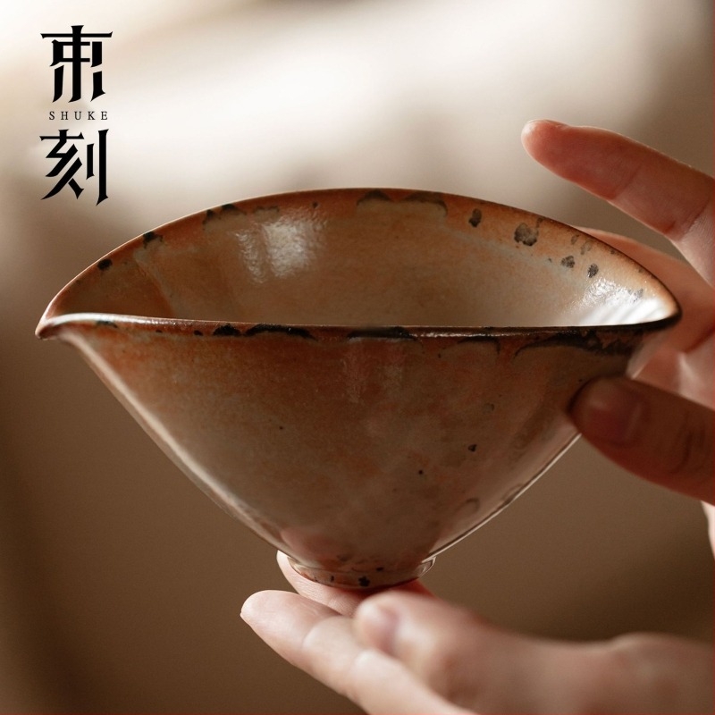 Vintage japán stílusú kerámiás tea osztó, otthoni használatra