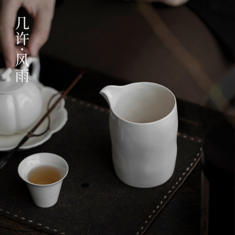 Kézzel készített nagy kerámia egyenlítő teás készlet otthoni használatra – zen minimalist, vintage dizájn