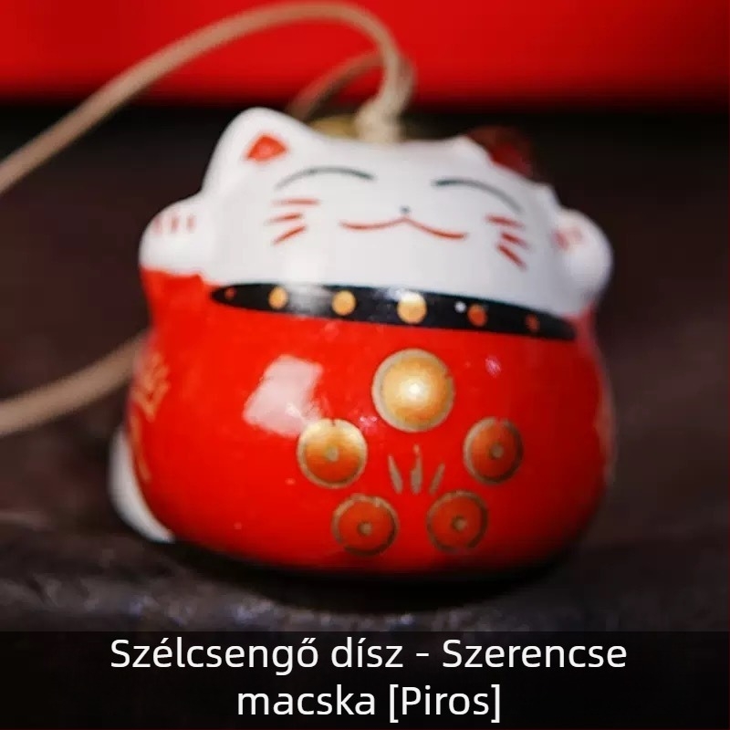 Aranyos macska harang medál — dekorat szélharang ékszer