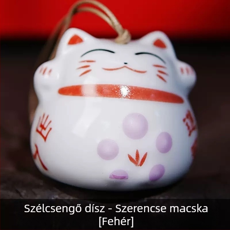 Aranyos macska harang medál — dekorat szélharang ékszer
