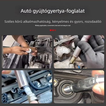 Mágneses univerzális gyújtógyertya-szívó kulcs, 14–16 mm, ultra vékony, gyertyák eltávolításához és beépítéséhez