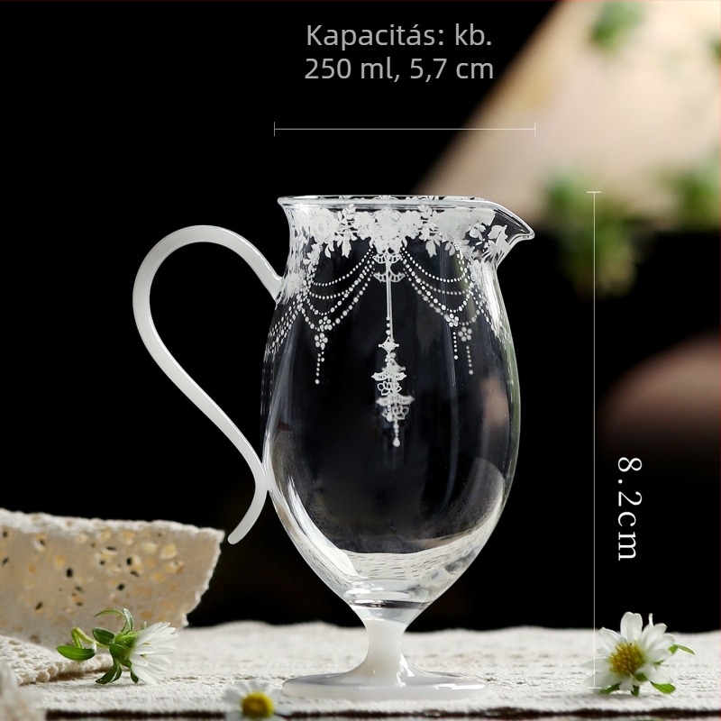Yogehome Üveg teáskészlet: egyenletes öntésű csésze és tea elválasztó