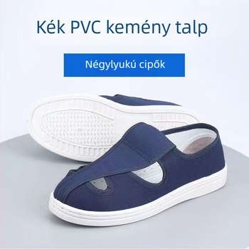 PVC antistatikus pormentes munkacipő műhelyekhez, elektronikai gyárakhoz, lélegző és kényelmes, uniszex